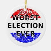 Ergste verkiezingsdag keramisch ornament (Voorkant)