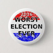 Ergste verkiezingsdag ronde button 5,7 cm (Voorkant)