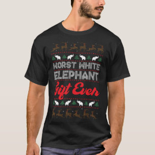 Ergste witte eslephant-cadeautje ooit voor lelijke t-shirt
