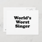 ergste zanger ter wereld briefkaart (Voorkant / Achterkant)