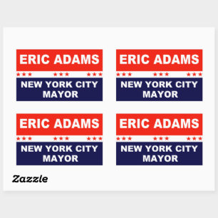 Eric Adams, burgemeester van New York Rechthoekige Sticker