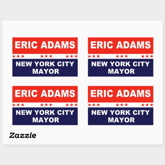 Eric Adams, burgemeester van New York Rechthoekige Sticker (Vel)