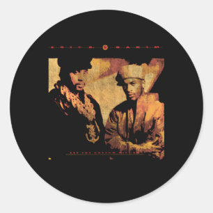 Eric B Rakim â€"Laat het ritme portret Ronde Sticker