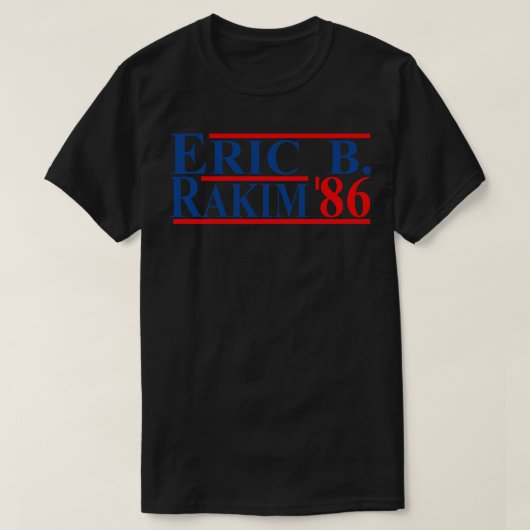 Eric B. Rakim voor 86 honkbal T-shirt (Design voorkant)
