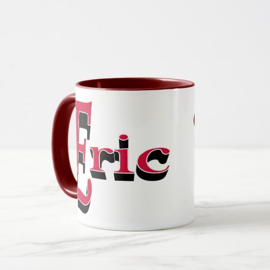 Eric betekening en Name Origin Mok (Voorkant links)