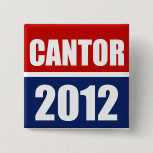 ERIC CANTOR 2012 VIERKANTE BUTTON 5,1 CM