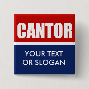 ERIC CANTOR 2012 VIERKANTE BUTTON 5,1 CM