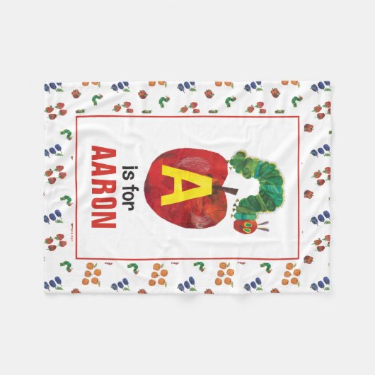 Eric Carle | A is voor Apple Fleece Deken (Voorkant (Horizontaal))