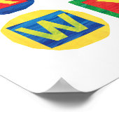 Eric Carle | Alfabet Blocks Patroon Poster (Hoek)