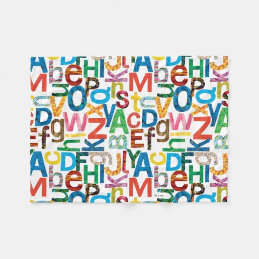 Eric Carle | Alfabet Pattern Letters Fleece Deken (Voorkant (Horizontaal))