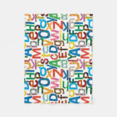 Eric Carle | Alfabet Pattern Letters Fleece Deken (Voorkant)