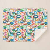 Eric Carle | Alfabet Pattern Letters Sherpa Deken (Voorkant (horizontaal))