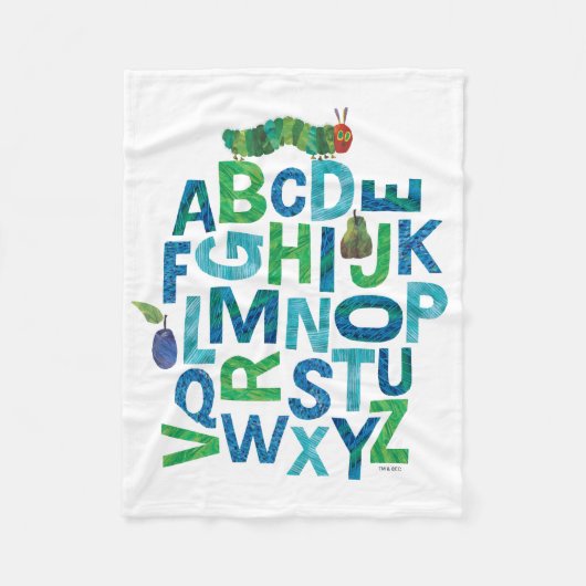 Eric Carle | Alphabet Caterdepijlerpatroonpatroon Fleece Deken (Voorkant)