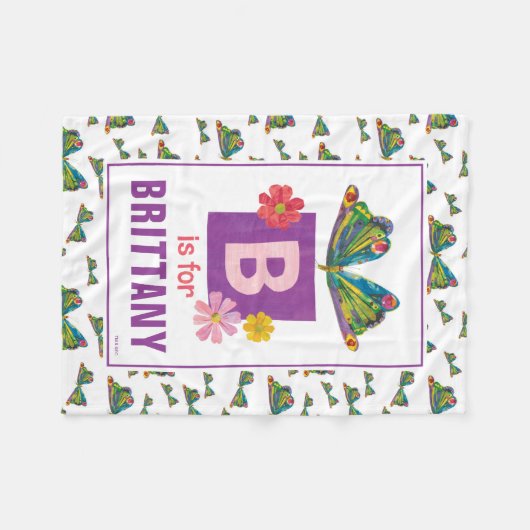 Eric Carle | B staat voor Butterfly Fleece Deken (Voorkant (Horizontaal))