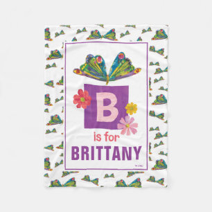 Eric Carle B staat voor Butterfly Fleece Deken