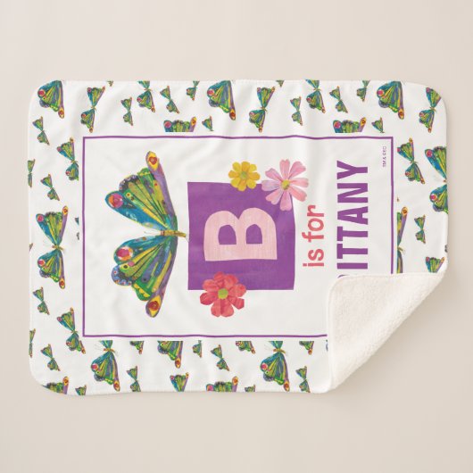 Eric Carle | B staat voor Butterfly Sherpa Deken (Voorkant (horizontaal))