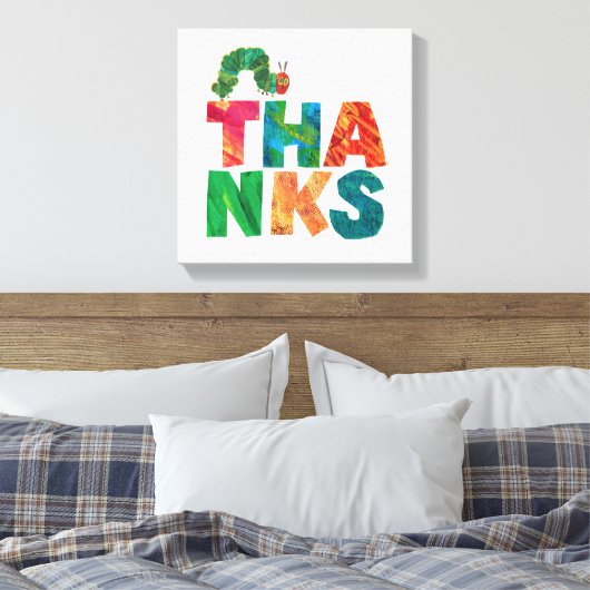 Eric Carle | Bedankt Caterpillar Canvas Afdruk (Insitu (Slaapkamer))