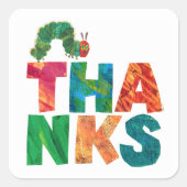 Eric Carle | Bedankt Caterpillar Vierkante Sticker (Voorkant)