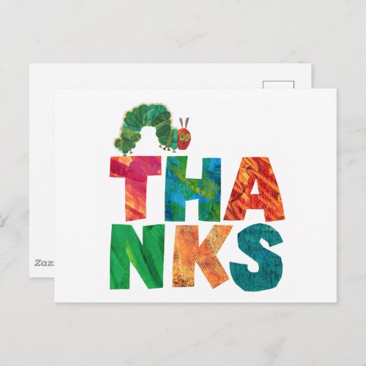 Eric Carle | Bedankt Rupsje Briefkaart (Voorkant / Achterkant)