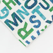 Eric Carle | Blauw en groen alfabet patroon Fleece Deken (Hoek)