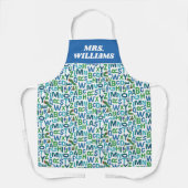 Eric Carle | Blauw en groen alfabet patroon Schort (Voorkant)