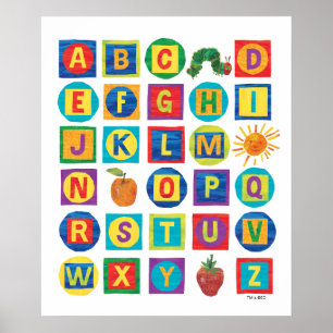 Eric Carle   Blokken alfabet patroon Poster