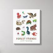 Eric Carle | Bosvrienden gelukkig samen Canvas Afdruk (Voorkant)