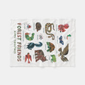 Eric Carle | Bosvrienden gelukkig samen Fleece Deken (Voorkant (Horizontaal))