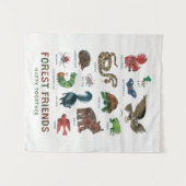 Eric Carle | Bosvrienden gelukkig samen Wandkleed (Voorkant (horizontaal))