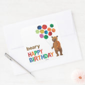 Eric Carle | Bruin Beer - boer Happy Birthday Vierkante Sticker (Envelop)