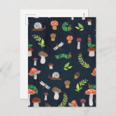 Eric Carle | Bugs en paddenstoelen patroon Briefkaart (Voorkant / Achterkant)