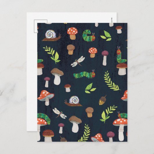 Eric Carle | Bugs en paddenstoelen patroon Briefkaart (Voorkant / Achterkant)