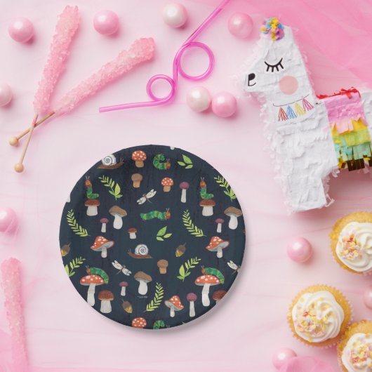 Eric Carle | Bugs en paddenstoelen patroon Papieren Bordje (Feest)