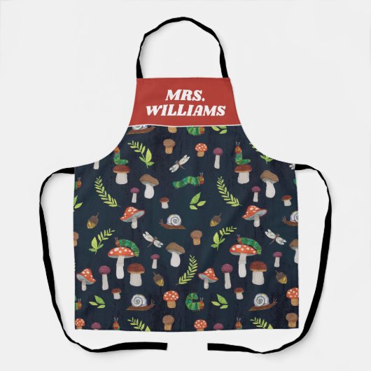 Eric Carle | Bugs en paddenstoelen patroon Schort (Voorkant)