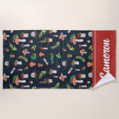 Eric Carle | Bugs en paddenstoelen patroon Strandlaken (Voorkant)