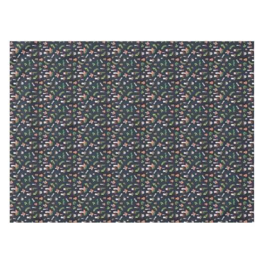 Eric Carle | Bugs en paddenstoelen patroon Tafelkleed (Voorkant (Horizontaal))