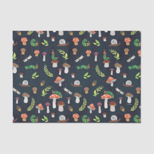 Eric Carle | Bugs en paddenstoelen patroon Tissuepapier (Voorkant)