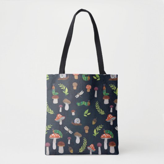 Eric Carle | Bugs en paddenstoelen patroon Tote Bag (Voorkant)