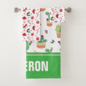 Eric Carle | Caterpillar, Cactus en Butterfly Pa Bad Handdoek (Insitu)