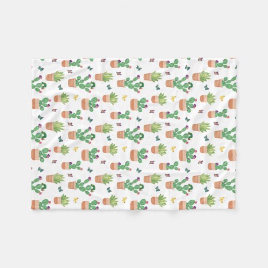 Eric Carle | Caterpillar, Cactus en Butterfly Pa Fleece Deken (Voorkant (Horizontaal))