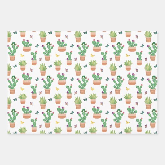 Eric Carle | Caterpillar, Cactus en Butterfly Pa Inpakpapier Vel (Voorkant 3)