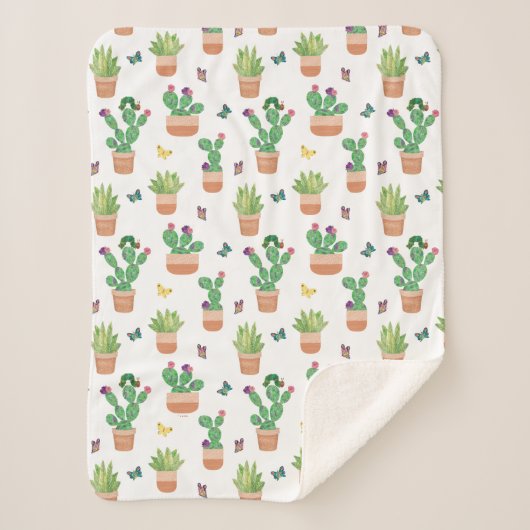 Eric Carle | Caterpillar, Cactus en Butterfly Pa Sherpa Deken (Voorkant)