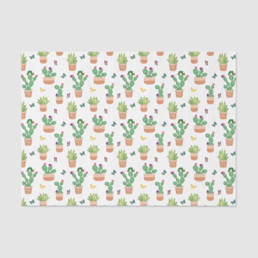 Eric Carle | Caterpillar, Cactus en Butterfly Pa Tissuepapier (Voorkant)