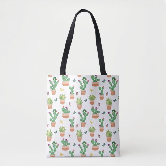 Eric Carle | Caterpillar, Cactus en Butterfly Pa Tote Bag (Voorkant)