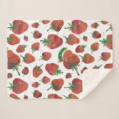 Eric Carle | Caterpillar en aardbeienpatroon Sherpa Deken (Voorkant (horizontaal))