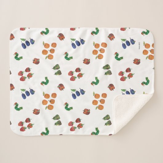 Eric Carle | Caterpillar en fruitpatroon Sherpa Deken (Voorkant (horizontaal))