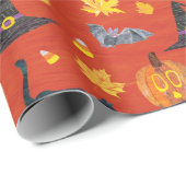 Eric Carle | Caterpillar Halloween Patroon Cadeaupapier (Rol Hoek)