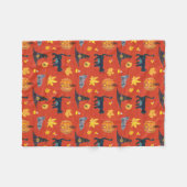 Eric Carle | Caterpillar Halloween Patroon Fleece Deken (Voorkant (Horizontaal))