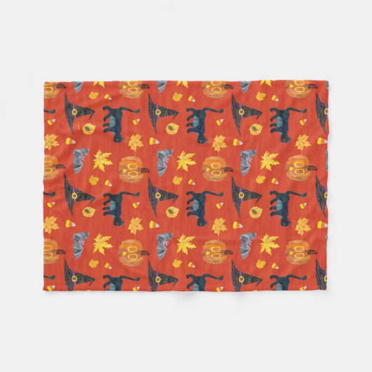 Eric Carle | Caterpillar Halloween Patroon Fleece Deken (Voorkant (Horizontaal))