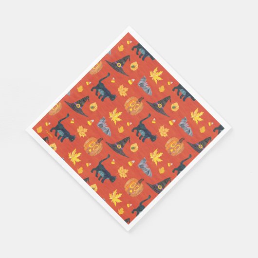 Eric Carle | Caterpillar Halloween Patroon Servet (Hoek)